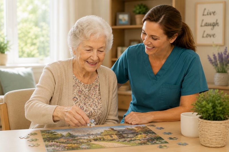 Memory care resident at The Waters of Roan Highlands
